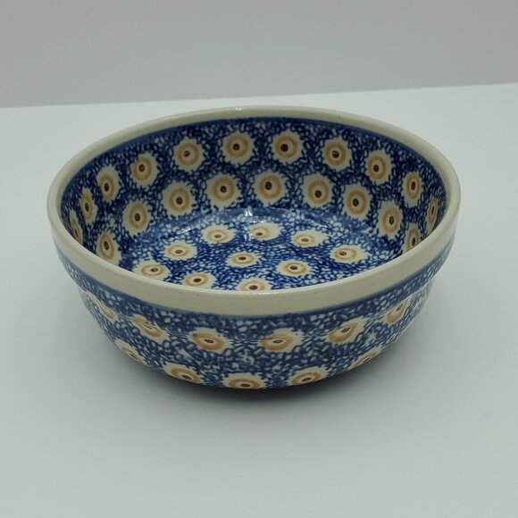 Polish Pottery Brown Circles Soup Bowls Brown Spot Cereal Bowls - Picture 9 of 9